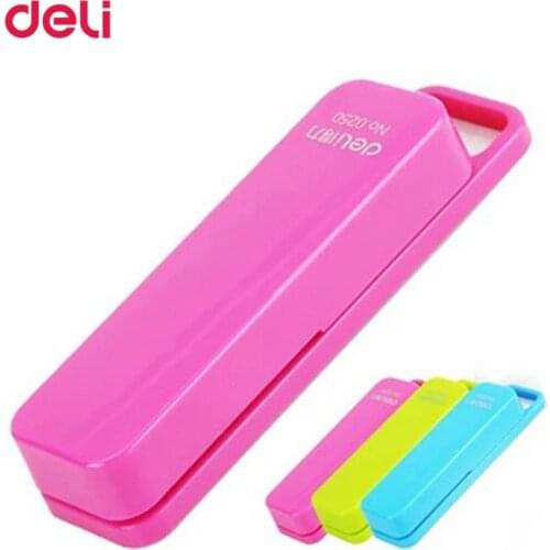 Deli New Stapler Book Sewer Cartoon with a box stapler pin Office Supplies Stationery 80*20*15mm High quality Stapler