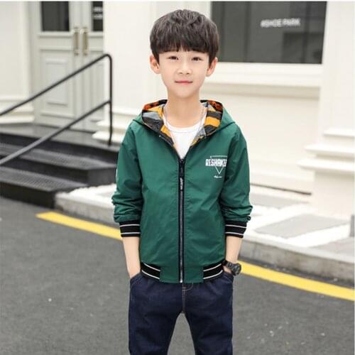 Childrens jacket Coat Baby Boys Spring Fall Fashion Casual Tops Big Boys Two-sided Jacket Kids Jacket For Boy Clothing For Boys