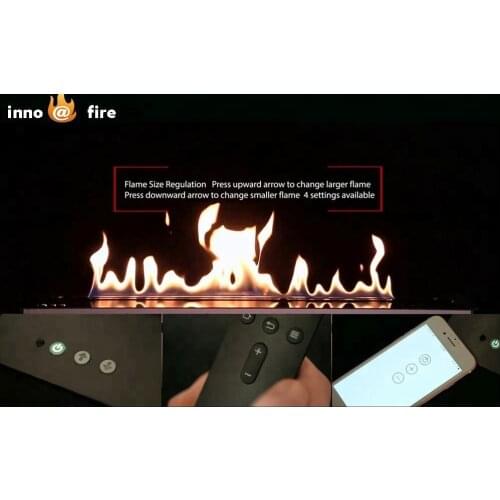 Hot sale 60 inches inno bioetanol wifi knx home automation fireplace