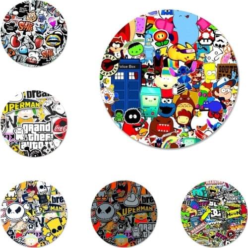 Art Anime Graffiti Stickers Cartoon Badge Brooch Pin Accessories For Clothes Backpack Decoration gift