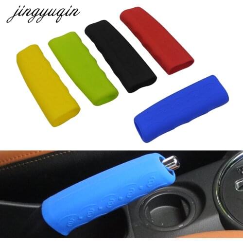 Jingyuqin Anti-slip Car Handbrake Covers Sleeve Silicone Gel Case Parking Hand Brake Grips Sleeve Universal Decoration