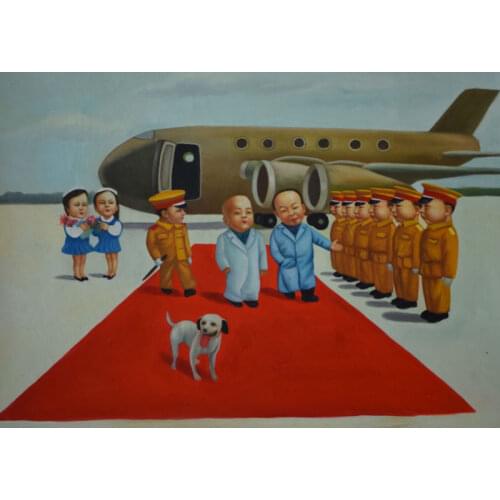 Chinese contemporary Art Painting Hand painted Funny Oil Painting Wall picture Painting Canvas Modern
