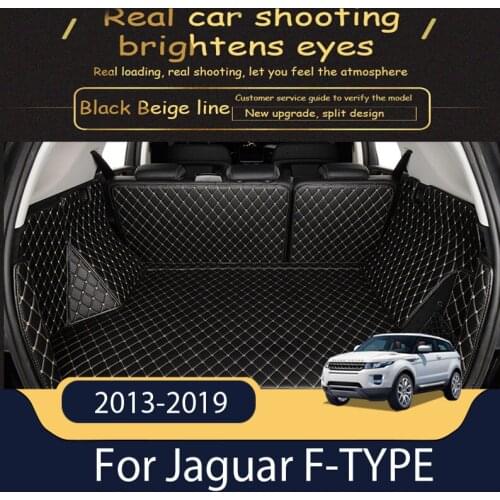 Leather Car Trunk Mat For Jaguar F-TYPE 2013-2019 Cargo Liner Accessories Interior Boot