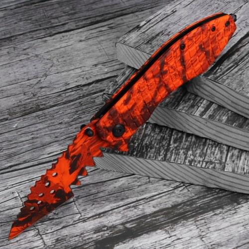 Red Folding Knife Tactical Field Hunting Outdoor Equipment Camping Utility Knives High Hardness Hiking Pocket Knife