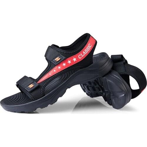 New Summer Sandals Convenient Velcro, Wear-Resistant And Light Elastic Sole, Comfortable And Dry Inner Lining