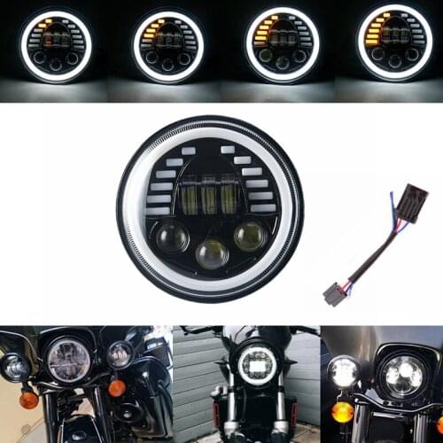 Motorcycle 7 inch LED Headlight for Harley Touring Ultra Classic Electra Street Glide Road King Yamaha Motorcycle Headlamp