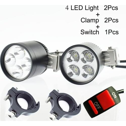Motorcycle LED Headlight 12V 20W Moto Spotlights Car Work lights 6000K Super bright Spot lamp Offroad Bicycle fog lamp Headlamp