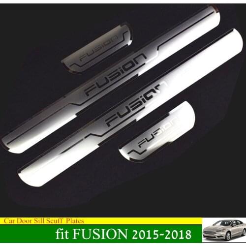 NEW FUSION Car Door Sills Stainless Steel Scuff Plate Guard Entry Door Guard Sills for FORD FUSION 2016-2019