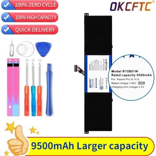 OKCFTC 9500mAh R15B01W New Laptop Battery For Xiaomi Pro 15.6" Series Notebook 7.6V 60.04WH