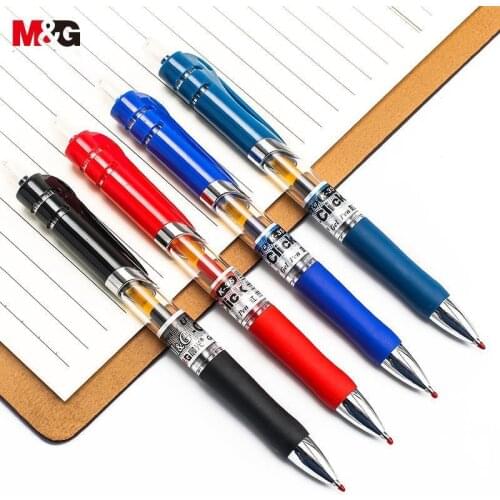 Wholesale click Press Neutral Pen 0.5mm Black Blue Red Signature Pen 100 PCS Student Test Gel Pen Japanese School Supplies