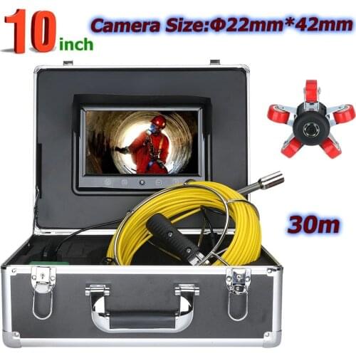 30M 10 inch 22mm Industrial Pipe Sewer Inspection Video Camera IP68 Waterproof Drain Pipe Sewer Inspection Camera System
