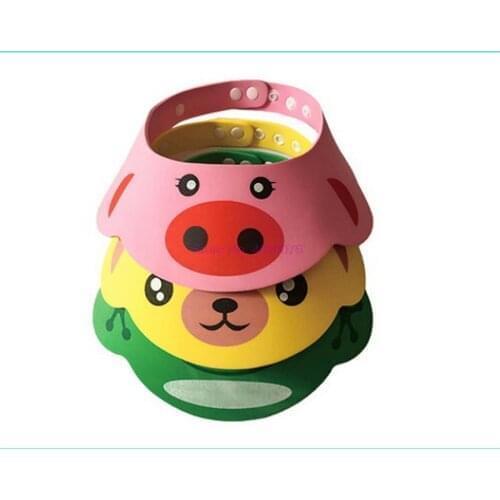 DHL 500pcs Adjustable Newborn Baby Shampoo Bathing Shower Cap Wash Hair Shield Direct Visor Caps For Children Baby Care