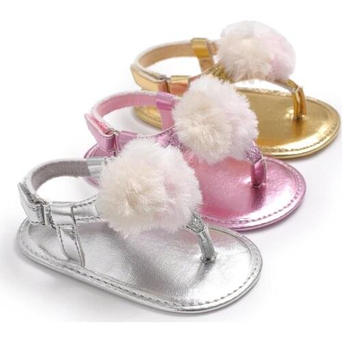 Infants Baby Girls Sandals Princess Summer Newborn Prewalker Girl Baby Shoes Slip-on Flat Shoes
