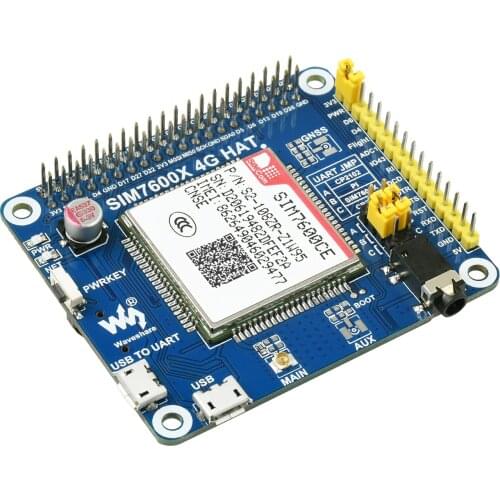 Waveshare SIM7600CE-CNSE 4G HAT for Raspberry Pi, Supports 4G / 3G / 2G Communication, Also LBS Positioning