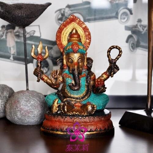 Tibetan Buddhism, Tantra, Ganesha, Geneisha, Elephant Headed God, Statue, Buddha Figure God Of Victory