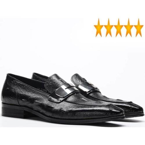 Sequined Mens British Formal Genuine Leather Dress Oxford Wedding Business Office Shoes Slip On Zapatos De Hombre