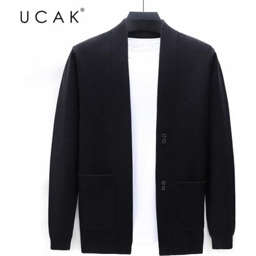 Мужские шерстяные кардиганы UCAK China At AliExpress