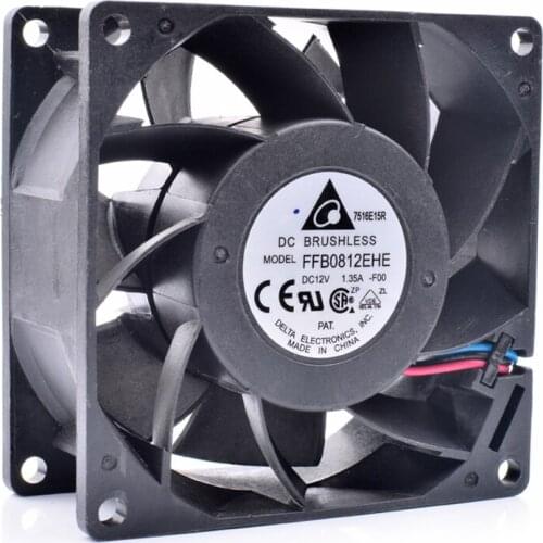 Brand new original FFB0812EHE-F00 8cm 8038 80x80x38mm 12V 1.35A 3 line server large air volume cooling fan