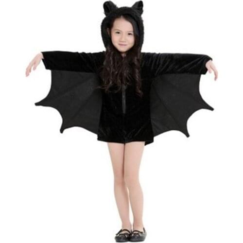 XS-XXL Mother and daughter cloths Animal Cosplays Black Bat Costumes Role play Showing Carnival Christmas Masquerade party dress