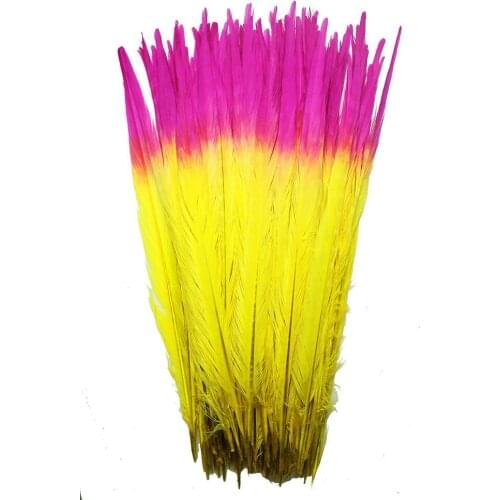 100Pcs/lot 40-45cm(16-18inch) Mixed Color Dyed Ringneck Pheasant Tail Feathers For Crafts Party Festival Supplies DIY Carnival
