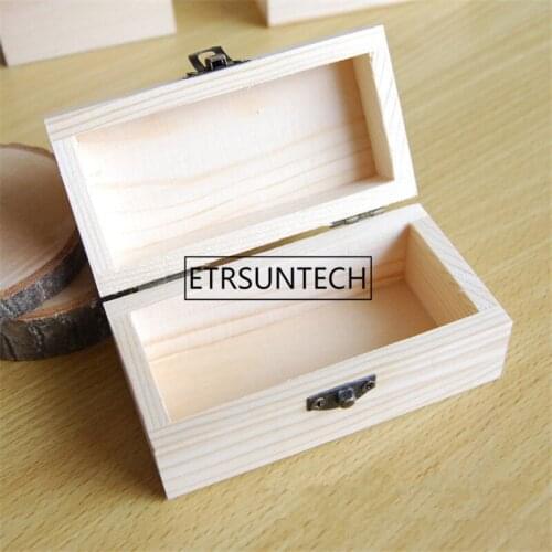 100pcs/lot Home Storage Boxes Postcard Organizer Vintage Jewelry Case Handmade Craft Rectangle Multifunction Wooden Box