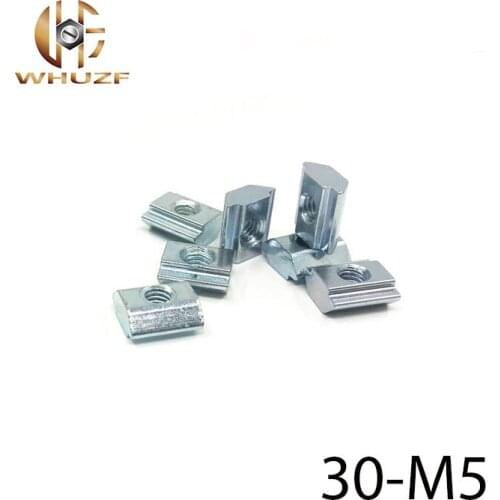 50pcs 30-M5 M5 T Sliding Nut Square Block Nuts 3030 Series Aluminum Profile Accessories Groove 8 CNC parts