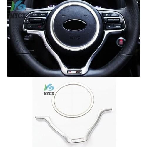 ABS Chrome For KIA Sportage 4 QL KX5 2016 2017 2018 Car Steering wheel Decoration Cover Trims auto accessories car styling 2pcs