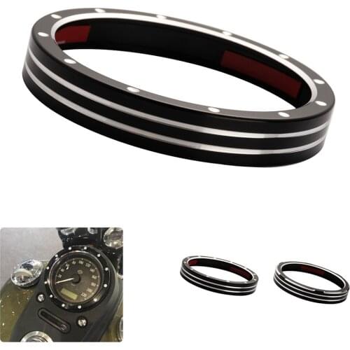 CNC Billet Aluminum Motorcycle Gauge Bezel Speedometer Tachometer Trim Ring Cover for XL for Sportster 883/1200