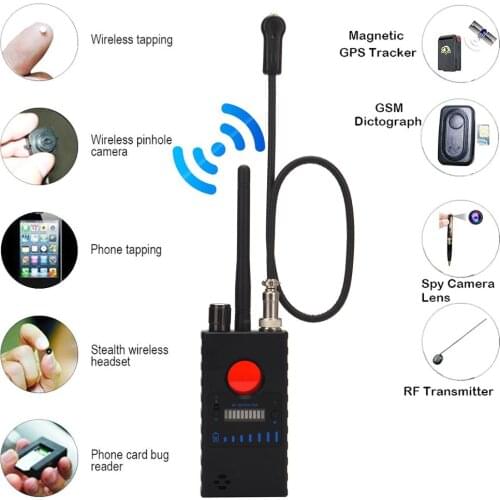 Anti Spy Detector,Wireless RF Bug Detector,Ultra-Sensitive Bug Sweeper for Wireless Mini Camera GSM Listening Device Detector