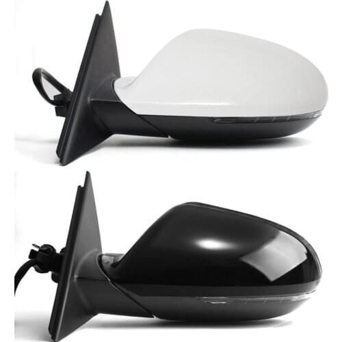 Auto Left Right Side Power Heated Fold Turn Signal 8 Wires Side Mirror Assembly for Audi A6 2013 2014 2015 2016 2017 2018