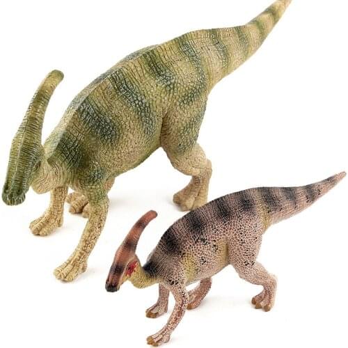 Big Jurassic Dinosaur Simulation Parasaurolophus Toy Soft PVC Plastic Hand Painted Animal Model Toys for Children Xmas Gift