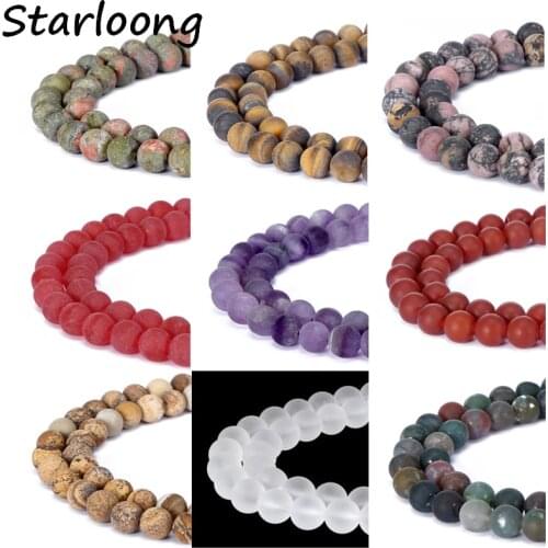 Black Matt Onyx Lapis Lazuli Rose Pink Quartz Natural Stone Beads For Jewelry Making Diy Bracelet 4 6 8 10 12MM Drop Shipping