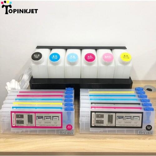 6 Ink Bottle With 12 Ink Cartridge Printer CISS Bulk Ink System For Roland Mimaki Mutoh Printer Continuous Ink System