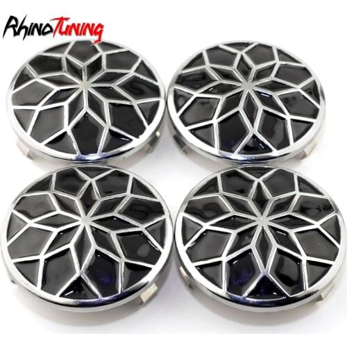 4pcs 65 mm 58 mm Various Sizes Car Rim Center Cover Black Metal Clip Zinc Alloy For Auto Accessorie Universal Refit