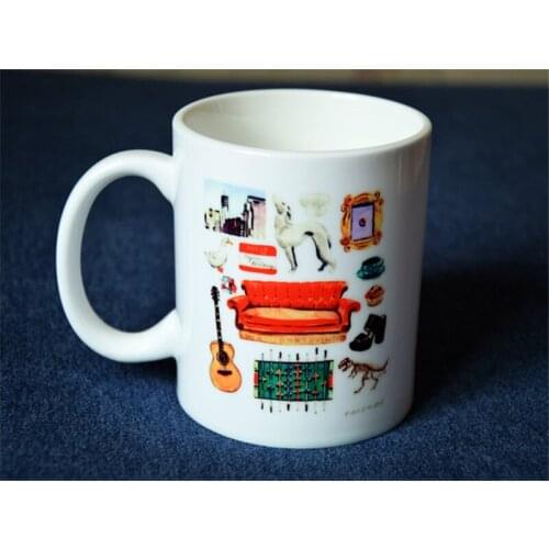 New TV Series Friends Photo Frame Dog Guitar Coffee Mugs Water Milk White Ceramic Cups Drinkware Unisex Mug Christmas Gifts