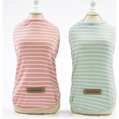 Cute Striped Dog Shirt Cheap Dog Clothes for Small Dogs Summer Chihuahua T Shirt Cute Puppy Vest Yorkshire Terrier Pet Clothes