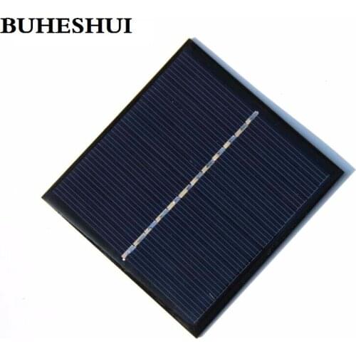 BUHESHUI 1W 6V Mini Poly Solar Panel Solar Cell Module DIY Solar Charger For 3.7V Battery Education 82*85MM 2pcs Free Shipping
