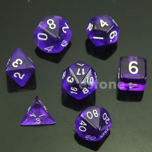 MTG RPG Poly Dice Board Game set of 7 sided die D4 D6 D8 D10 D12 D20 Whosale&Dropship