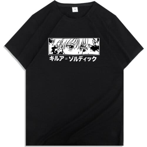 Japanese Anime Print Hunter X Hunter T Shirt Men Harajuku Cotton T-Shirts Streetwear Tee Tops Clothing Funny