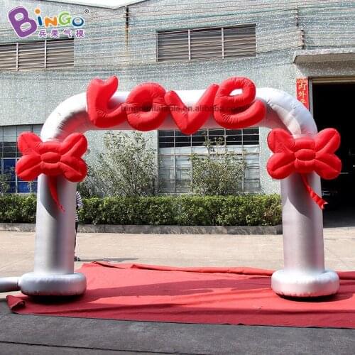 Customized 3.8X2.5 meters inflatable love arch / Valentines Day inflatable arch toys