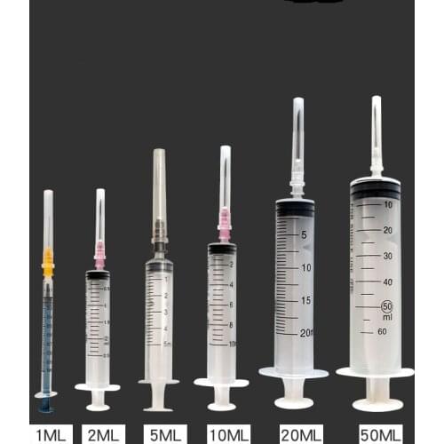 20pcs Disposable Plastic Veterinary Syringe With Needles 5/10/20/30/50ml syringe for pet injection