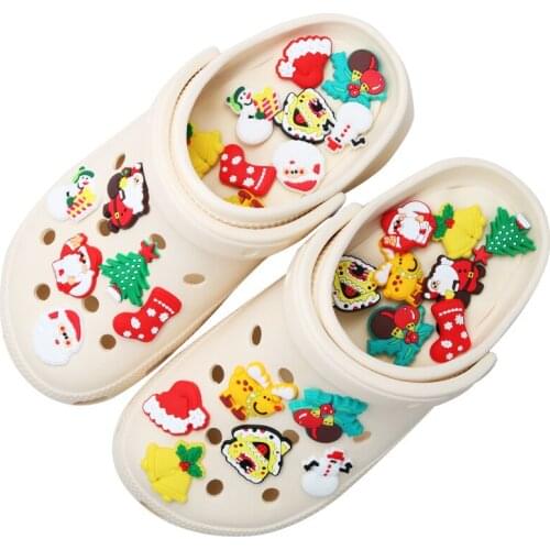 Shoe Charms Accessories Decorations Shoe Charms Novelty Christmas Halloween Shoe Buckle Santa Claus Decoration for Jibz Kids