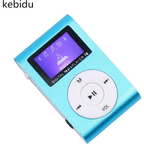 Kebidu Portable MP3 Music Player LCD Screen Mini Clip 3colors MP3 Player Support Micro TF/SD Card Slot Electronic Products