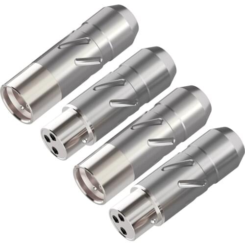 Monosaudio XM700R/XF700R XLR XLR CONNECTOR Premium 99.9998% Pure Copper Female Male XLR 3pin Jack Plug Terminal for MIC Headphon