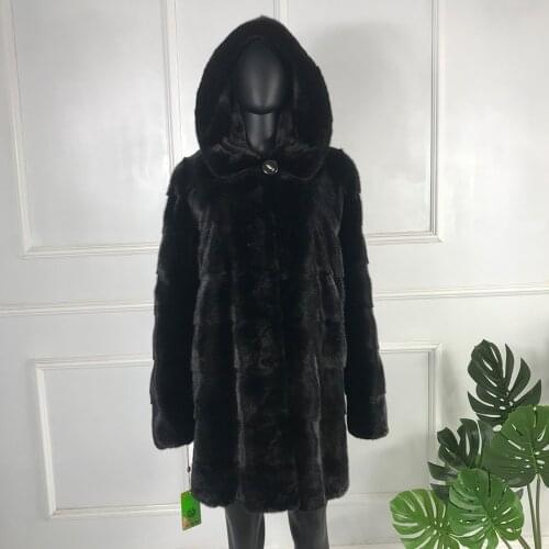 Fur Coat 100% Natural Mink Fur Jacket Winter Women Warm Fashion Outwear Luxury OverSize