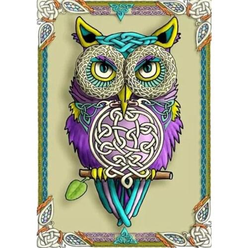 YIKEE diamond painting animal owl Diamond Embroidery Full Square Rhinestones Home Decor Diamonds Mosaic k1880