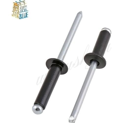50pcs or 100pcs M4*6/8/10/12/14/16/20/ 4mm black Aluminium Blind Round Head Rivets Nail Decoration Pop Rivets