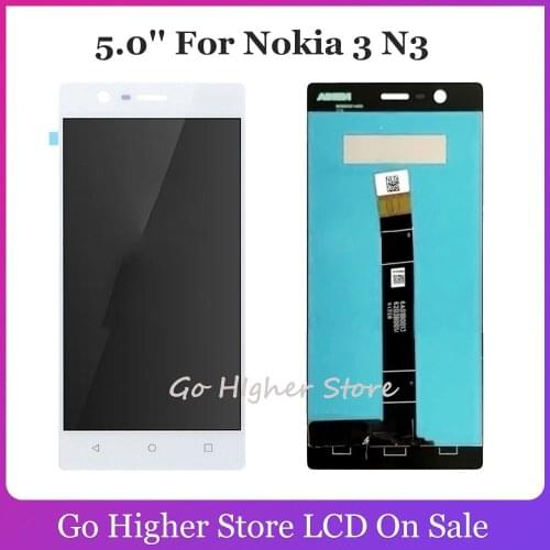 5.0'' For Nokia 3 Lcd Nokia N3 Display Digitizer Touch Screen Assembly TA-1032 TA-1020 TA-1038 Display Screen 1280x720