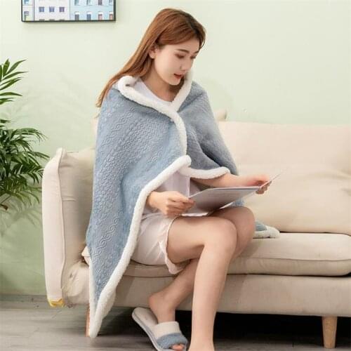 Wearable Winter Warm Blankets Adults Kids Bathrobe Sofa Comfortable Cozy Blanket Sweatshirt Plush Coral Fleece Blankets Outwear