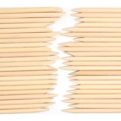 10/30/50pcs Nail Art Orange Wood Sticks Set For Cuticle Pusher Double End Cuticle Remover Tools Nails Manicure Pedicure Care